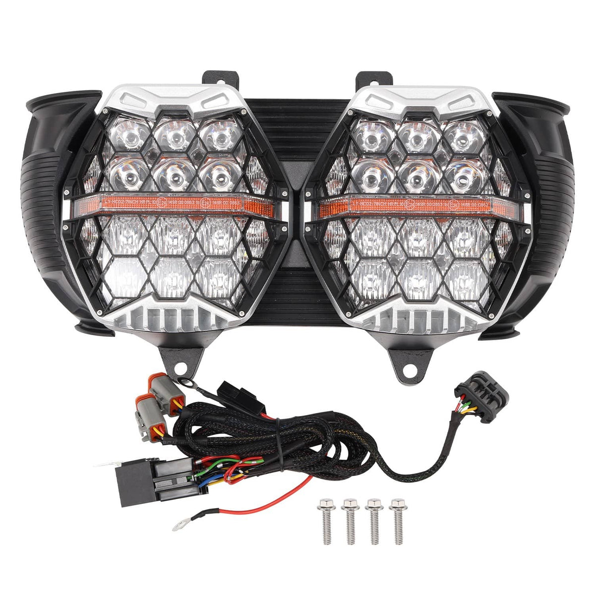 Solidspare Plug&Play Dual DRL LED Headlight with DRL & Hi-Lo For Harley Road Glide 2015-24