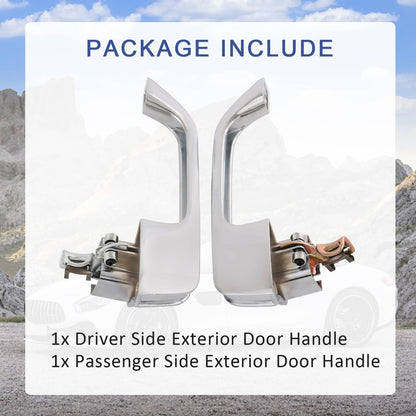 Solidspare Pair Chrome Outside Exterior Door Handle LH & RH Set For Chevy GMC Pickup Truck