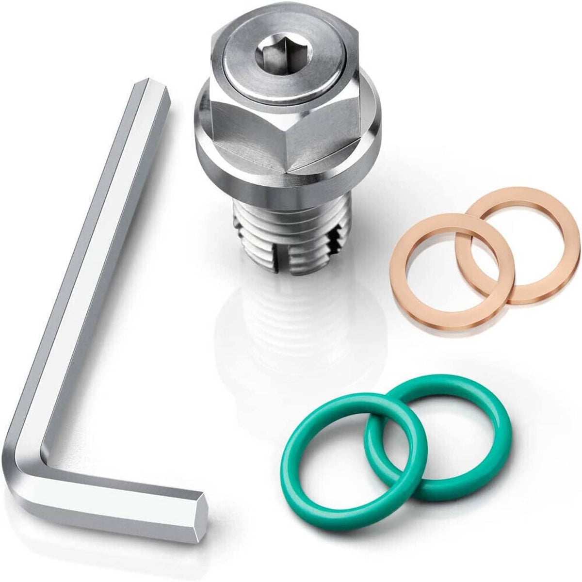 Solidspare M18 1-1.5x15mm Oil Drain Plug Self-tapping Piggyback Stainless Steel Repair Kit