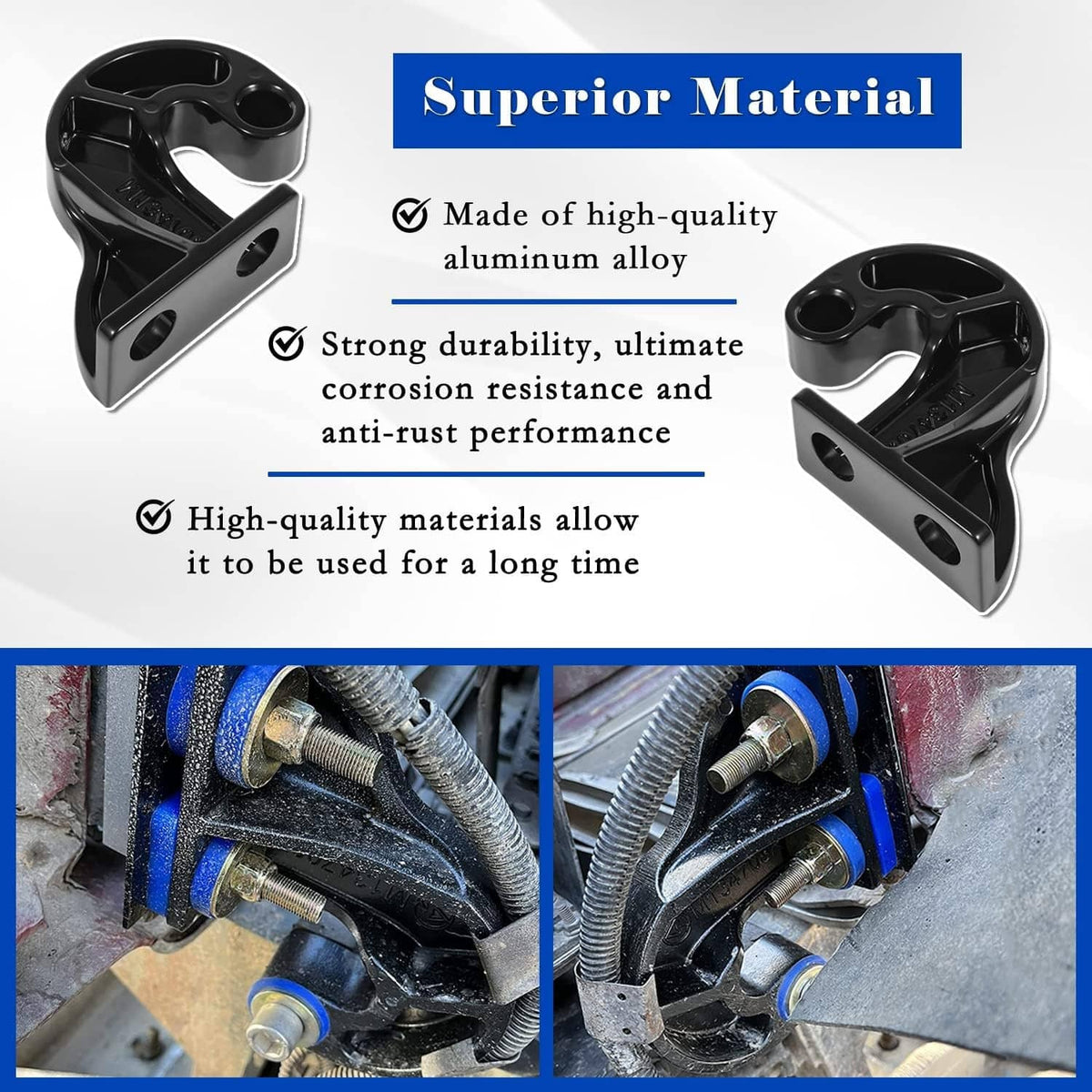 Solidspare M134708L & M134708R Lower Hood Pivots for Peterbilt 379 378 377 (Pair, L & R）