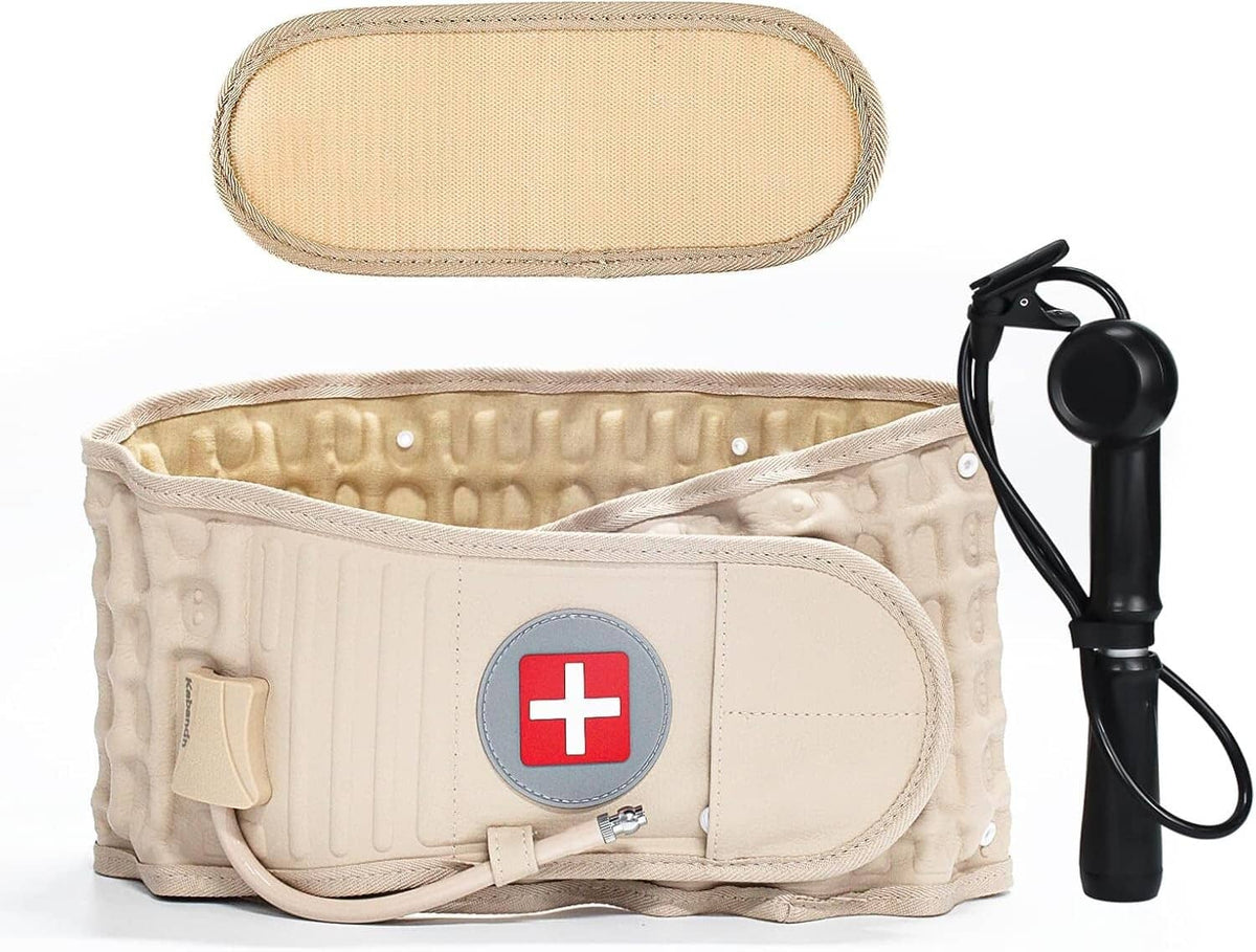 Solid Spare Decompression Back Brace Lumbar Belt Spinal Support & Extender Belt Air Traction