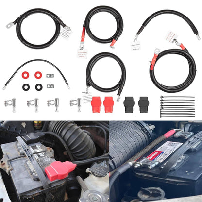 Solid Spare Battery Cables Kit For 2003-2007 Ford Superduty F250 F350 F450 6.0L Powerstroke