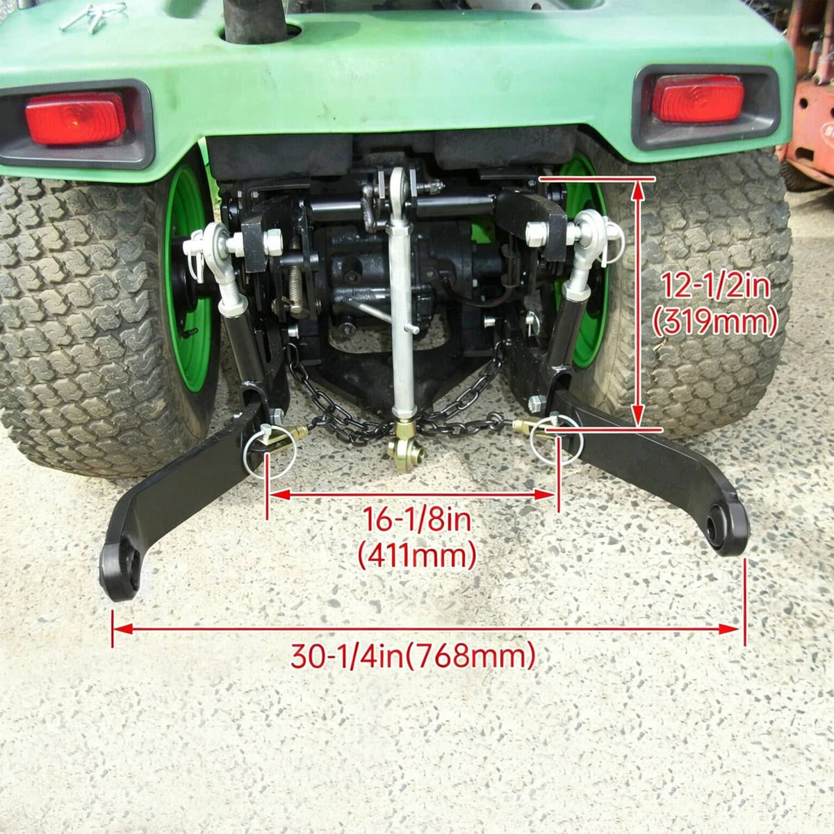 Solidspare Fits John Deere tractor 316 318 322 330 332 420 430 Rear 3 Point Hitch Kit CAT 1
