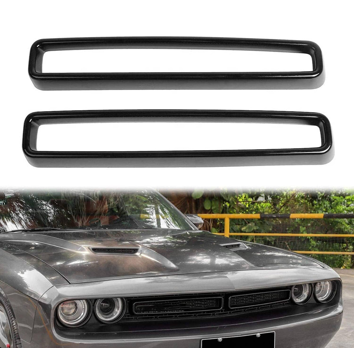Solidspare Front Grill Mesh Grille Inserts Trim Exterior for Dodge Challenger 2015-2022 New