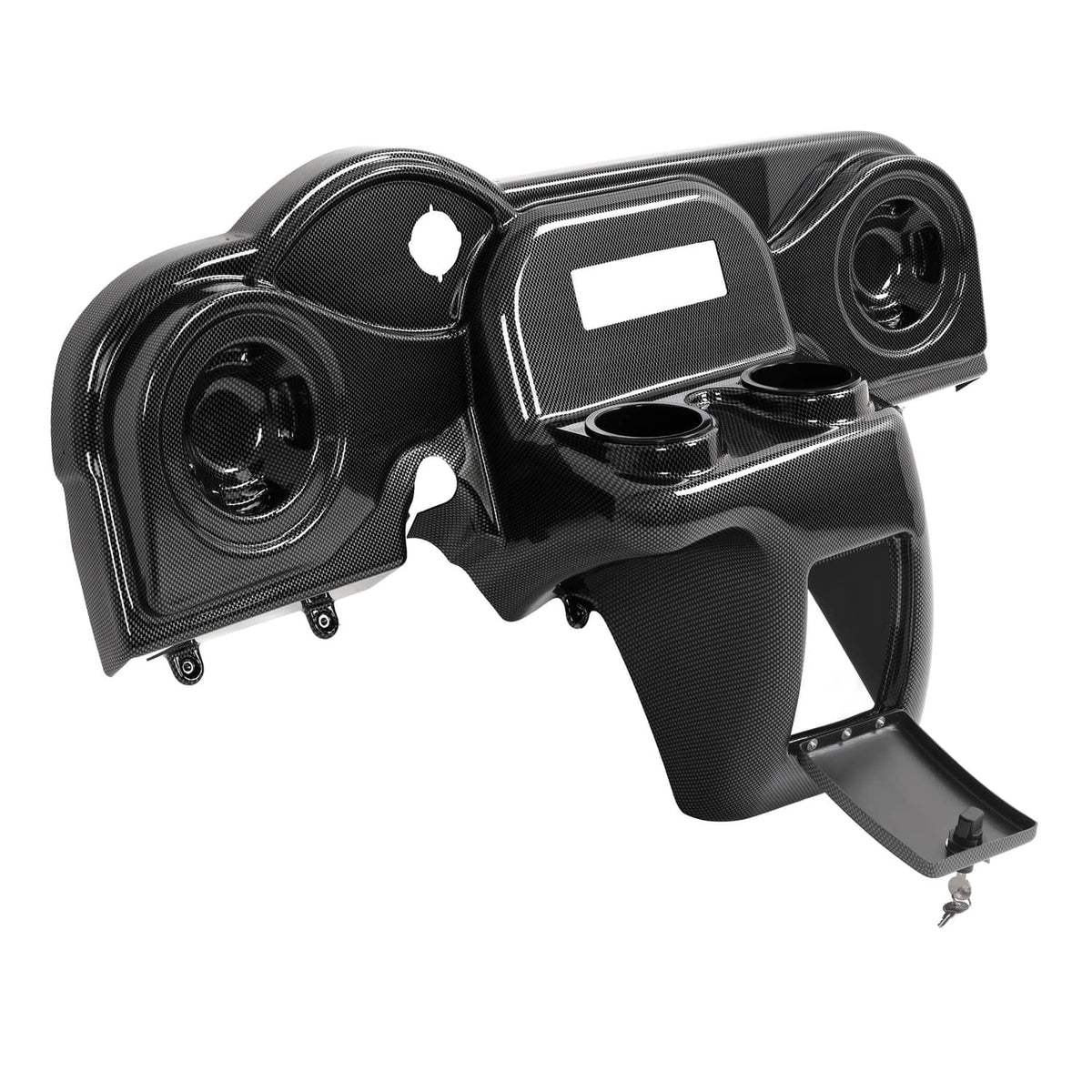 Solidspare Golf Cart Carbon Fiber Style Radio & Speaker Dash Cover For EZGO RXV 2008-up