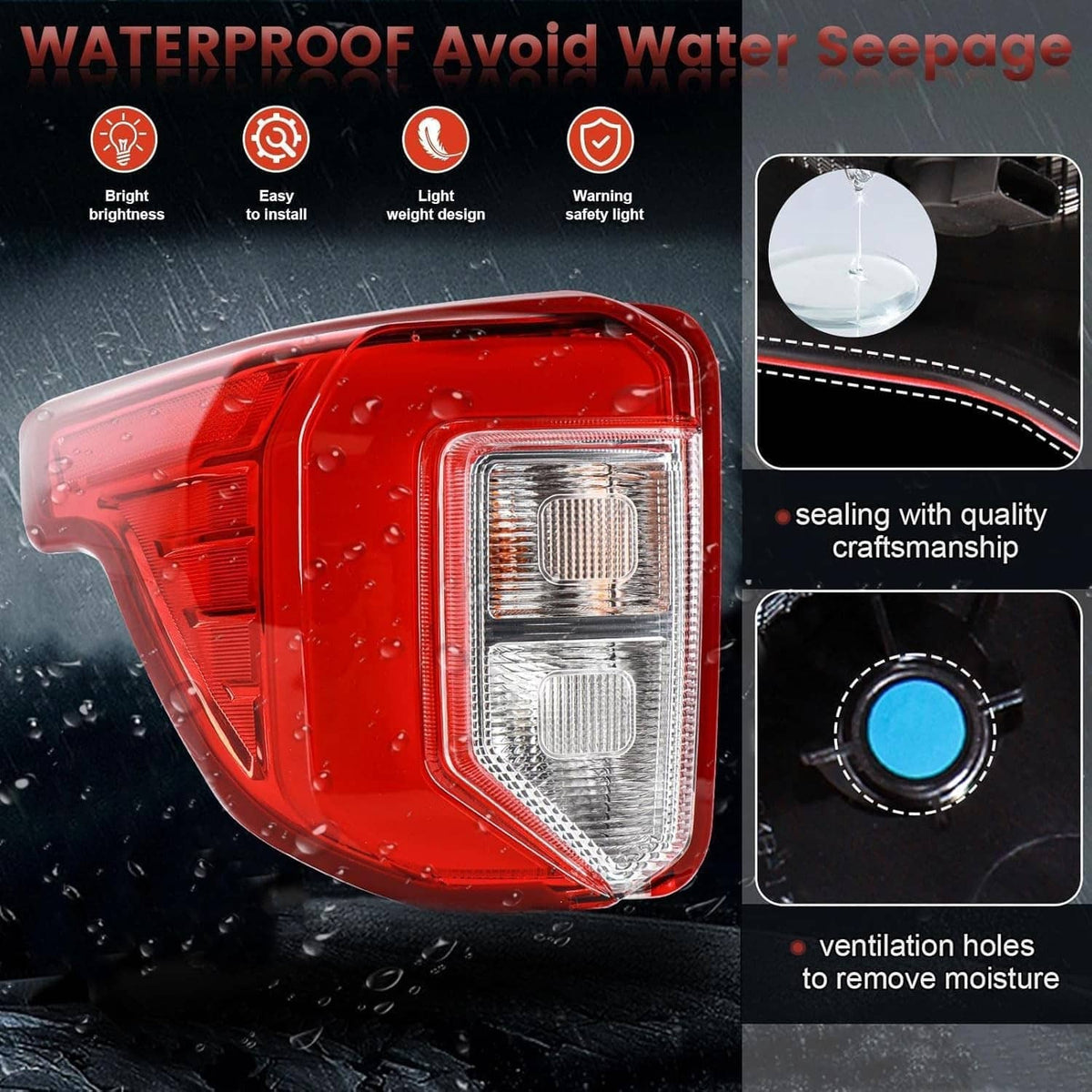 Solidspare New Left Side LED Tail Light For Ford Explorer 2020-2022 Rear Lamp LB5Z13404F