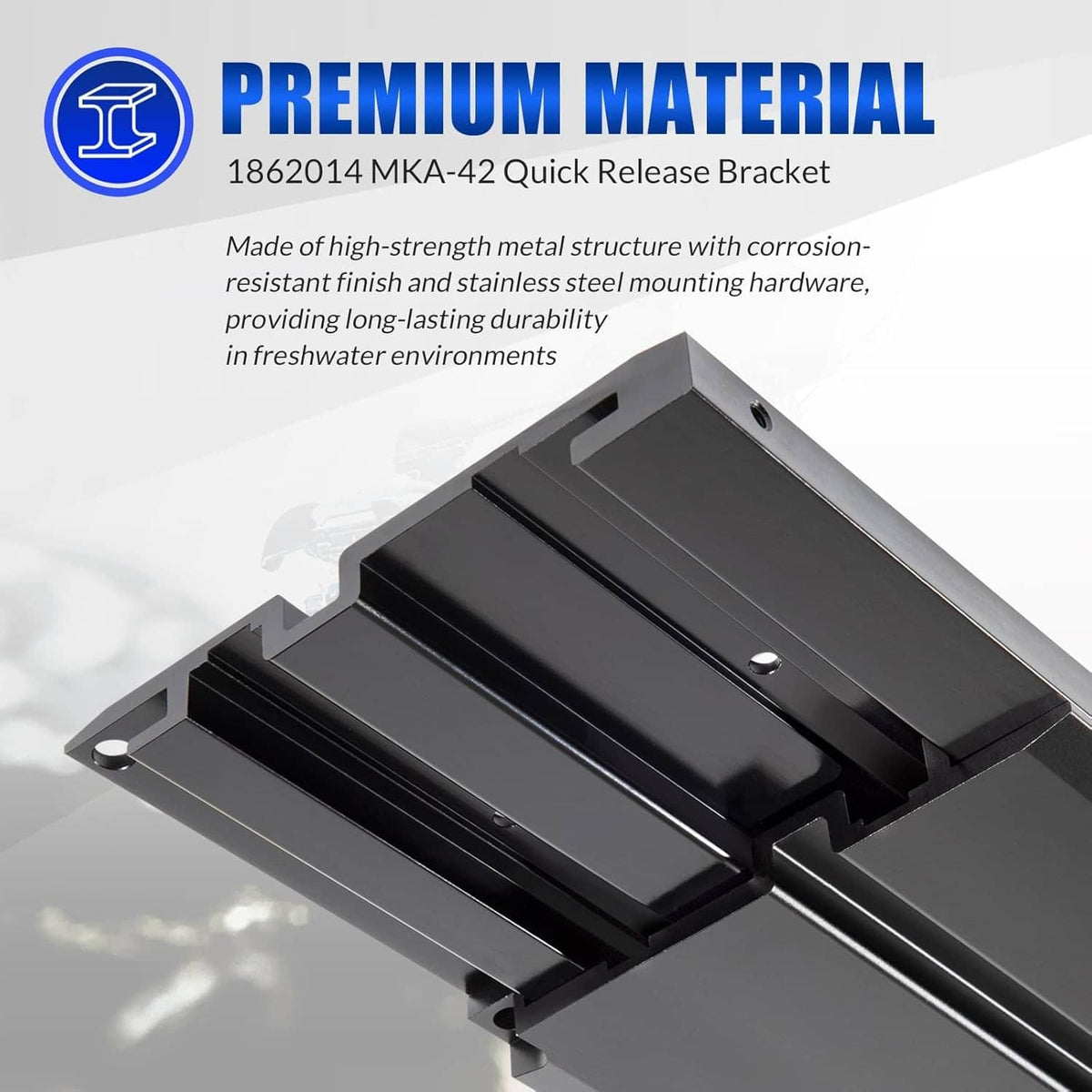 Solidspare 1862014 MKA-42 Quick Release Bracket for Minn Kota Ultrex, Fortrex, Maxxum, Edge