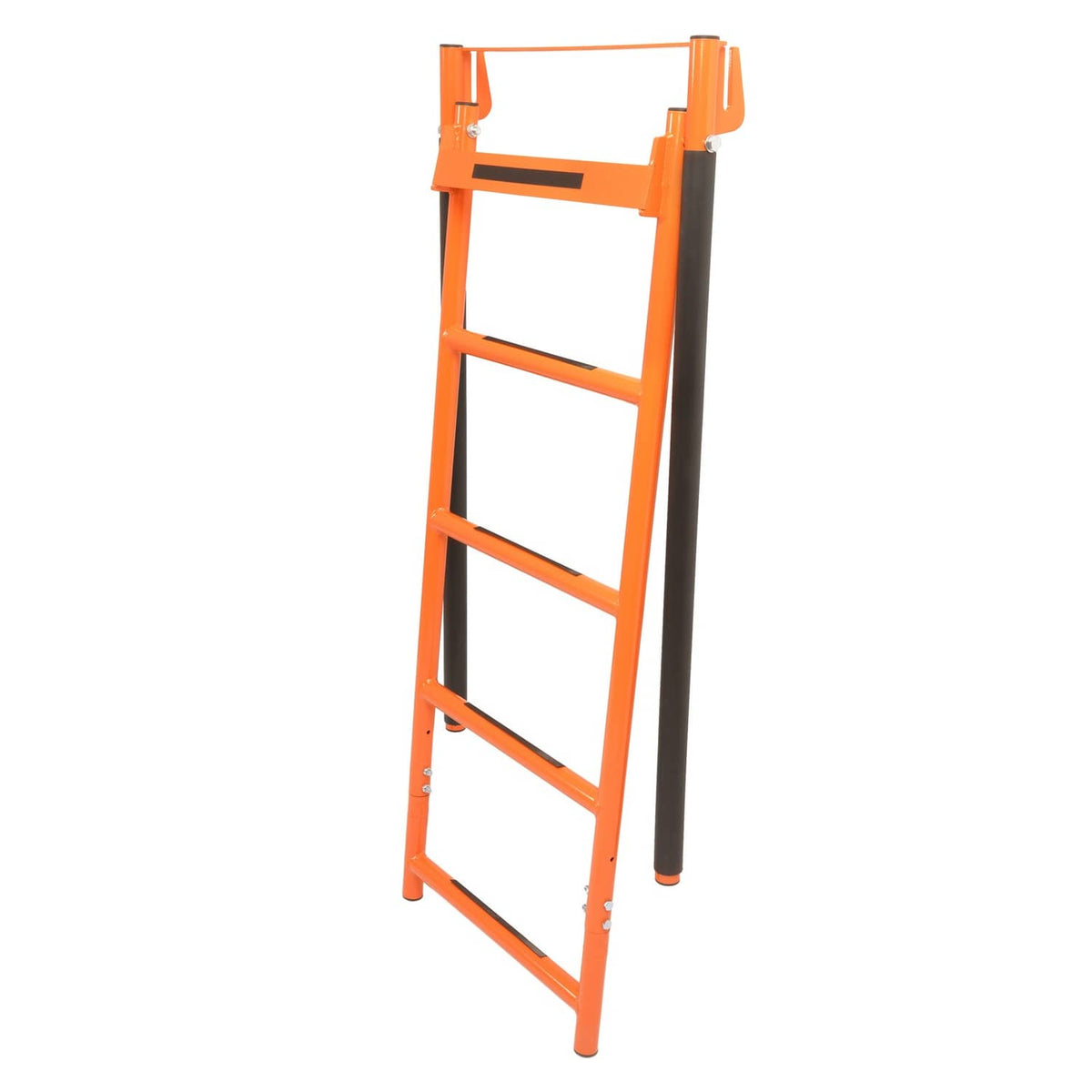 Solid Spare Flatbed Trailer Access Ladder Orange 5 Step For 48 Inch Rail Mount Powder Coated