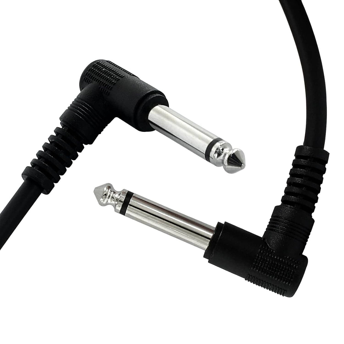 Solid Spare 6PCS Patch Cables for Electric Guitar OFC Pedal Board Wire Cords 1/4 Right Angle
