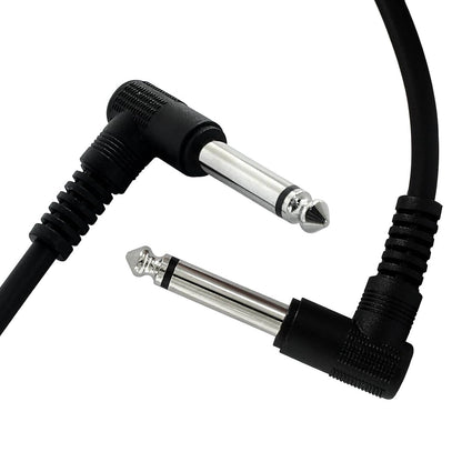 Solid Spare 6PCS Patch Cables for Electric Guitar OFC Pedal Board Wire Cords 1/4 Right Angle