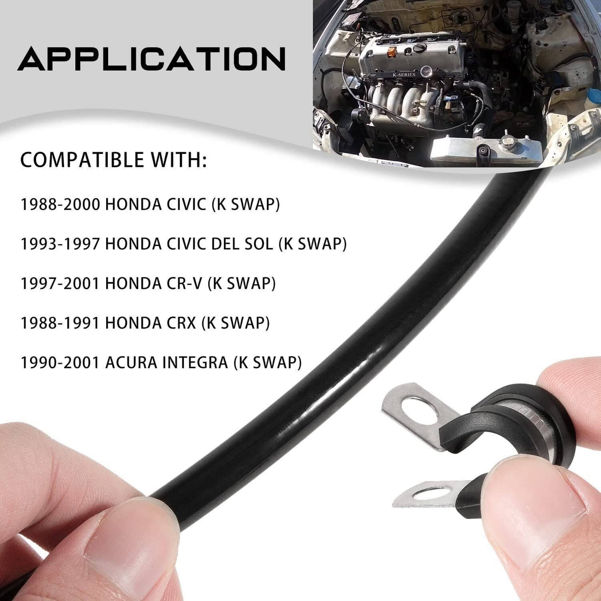 Solid Spare Clutch Line Kit for K Swap for Honda-Acura Civic Crx Integra K20 K24 K Series