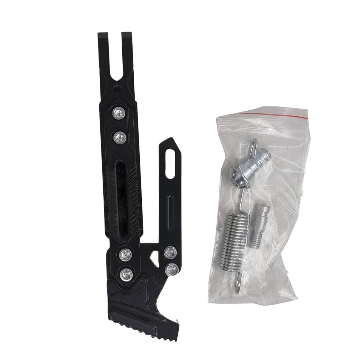 Solidspare US Adjustable Motorcycle Side Stands Kickstand Holder Aluminum Alloy CNC Black