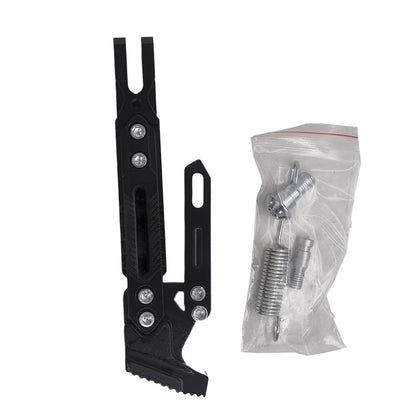 Solidspare US Adjustable Motorcycle Side Stands Kickstand Holder Aluminum Alloy CNC Black
