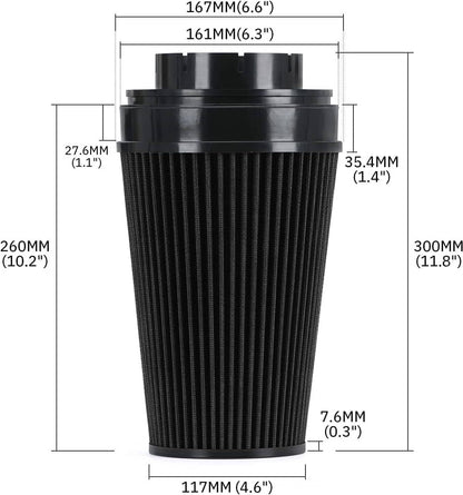Solidspare Fit For 1999-2006 Chevy GMC V8 4.8L/5.3L/6.0L 4" Cold Air Intake Kit+Heat Shield