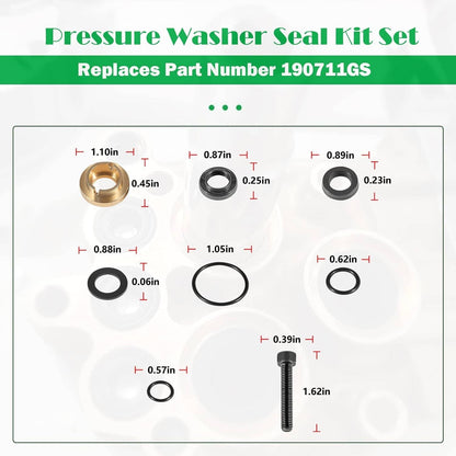 Solidspare Pressure Washer Seal Kit Set Compatible with 190595GS（27 Piece）