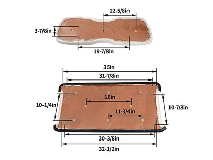 Solidspare Front Seat Bottom & Seat Backrest Golf Cart Back For Club Car DS 2000.5-up