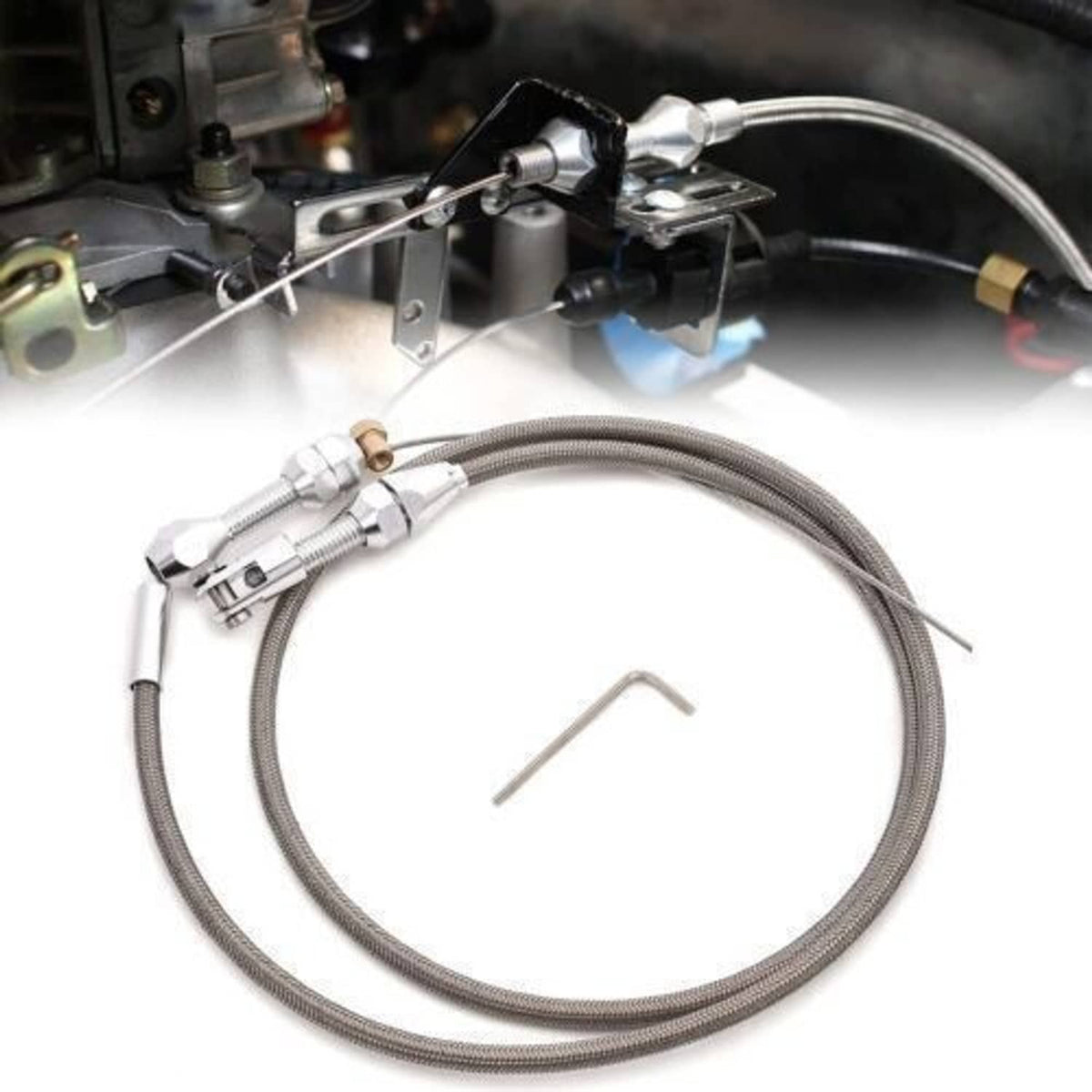 Solidspare 36" Throttle Cable For Chevrolet Chevy 4.8L 5.3L 6.0L 5.7L LS Swap Conversion
