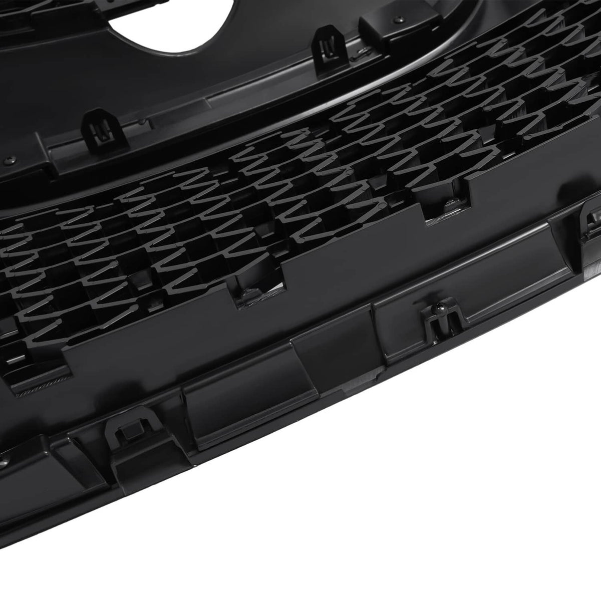 Solid Spare For Nissan Maxima 2016-2018 2017 Front Upper Grille Full Gloss Black Grill