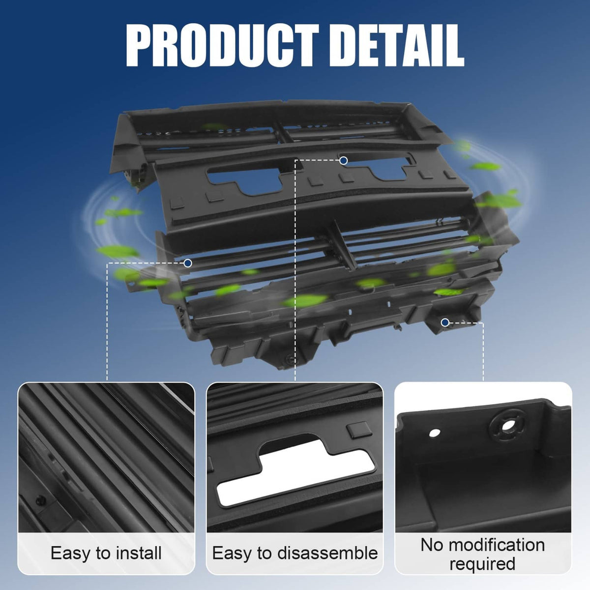 Solidspare Radiator Shutter W/ Motor Assembly For 2013-2019 Ford Explorer JB5Z8475A