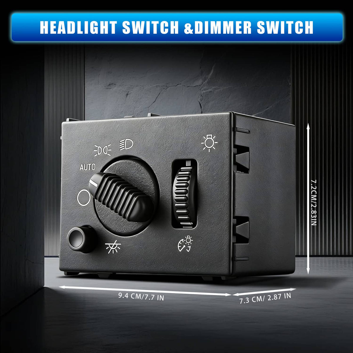 Solidspare LED Headlight Switch For 2003-2006 Chevy Silverado Suburban Tahoe Sierra Black