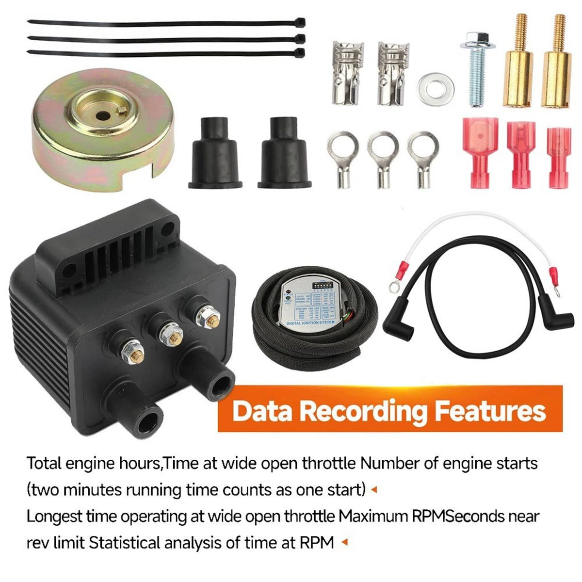 Solidspare Single Fire Programmable Ignition Kit For 1970-03 Harley-Davidson Big Twin Evo