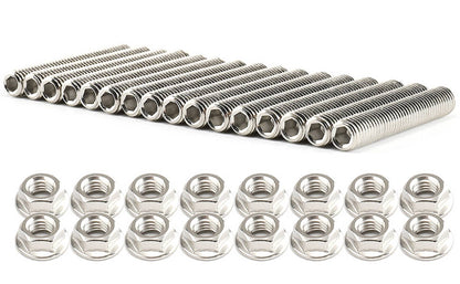 Solidspare 16pcs Stainless Steel Exhaust Manifold Stud Nuts Set for Ford 4.6L 5.4L Liter V8