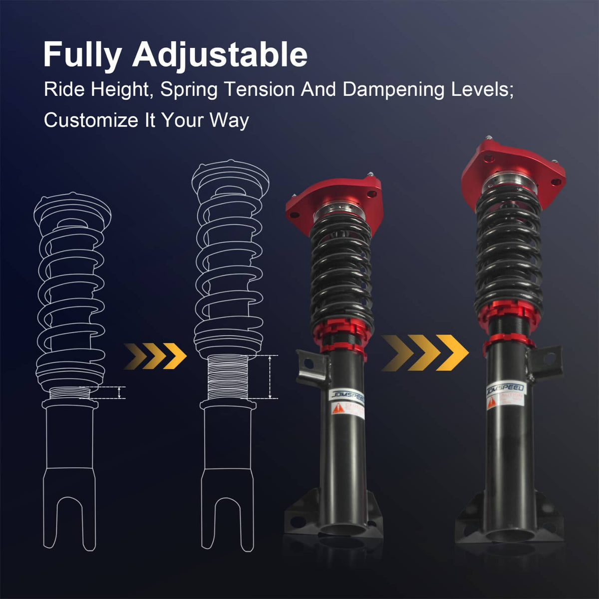 Solidspare 4PC Full Coilovers Suspension For 08-14 Mercedes-Benz C-Class W204 C250 C350 RWD
