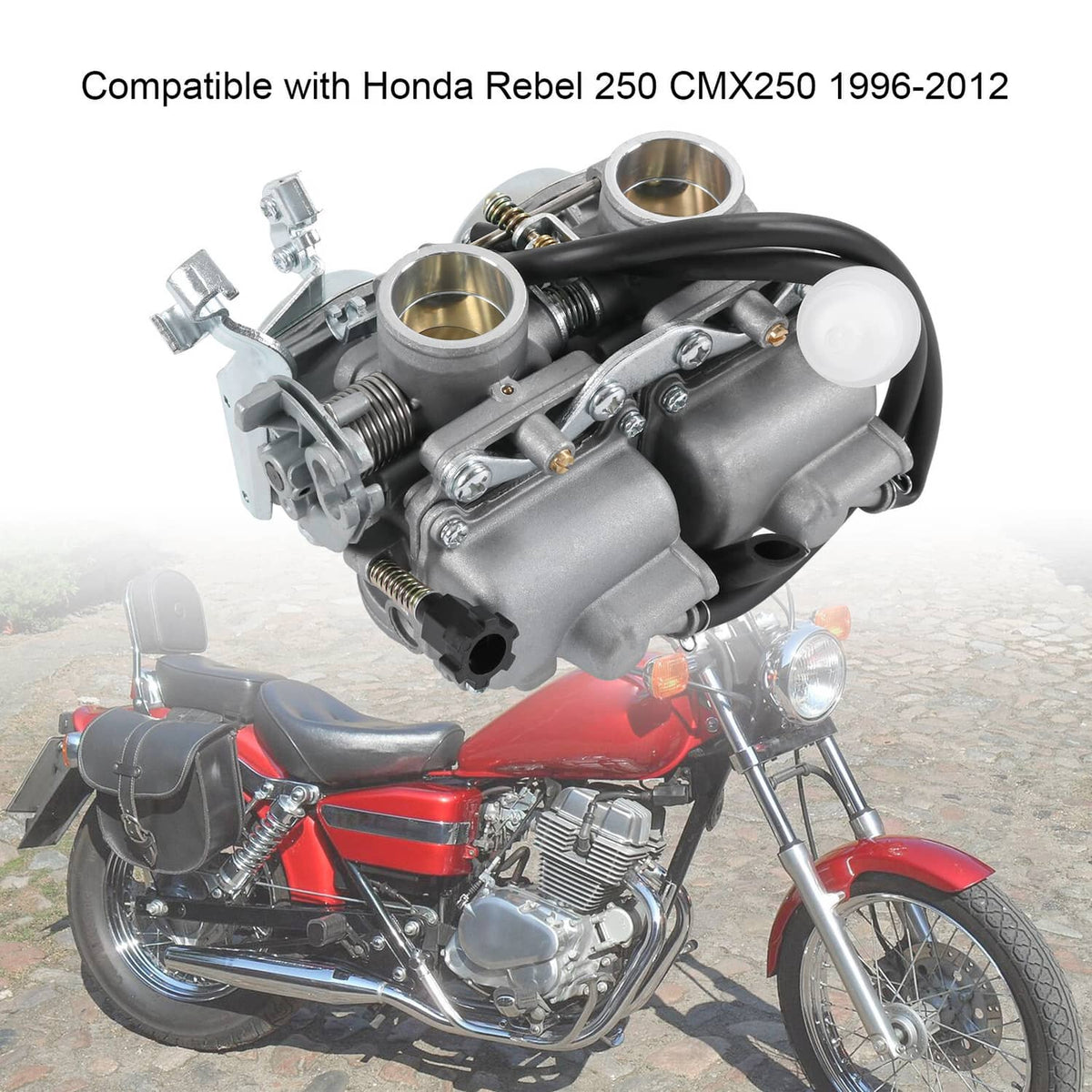 Solidspare Motorcycle Carburetor Dual Carb For Honda Rebel CA CMX 250 C CMX250 CA250