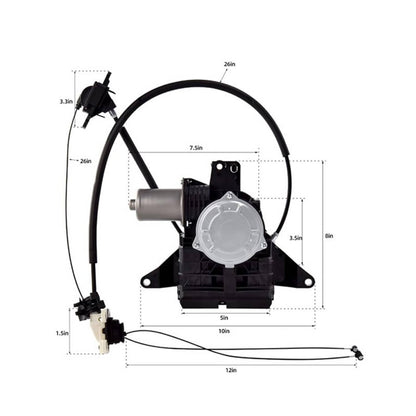 Solidspare Power Sliding Door Motor W/Cables Right Side For 2005-2010 Honda Odyssey