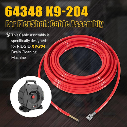 Solidspare Replace for FlexShaft Cable Assembly 64348 K9-204, 5/16"x70ft, for 2 to 4" Pipes