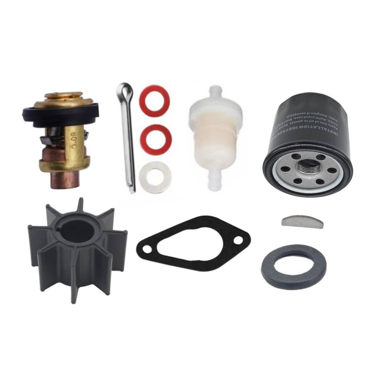 Solid Spare Tohatsu Marine 9.9HP 15HP 20HP Outboard Maintenance Kit 3SA-87500-0 334-65021