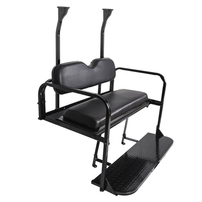 Solidspare Golf Cart Flip Rear Back Seat Kit Black For Club Car Precedent Tempo Onward 04+