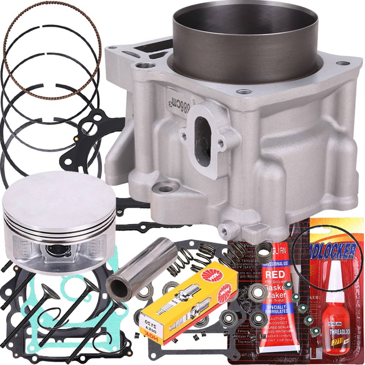 Solidspare Engine Cylinder Piston Gasket Rebuild Kit Fit for Yamaha Raptor 660R 2001-2005