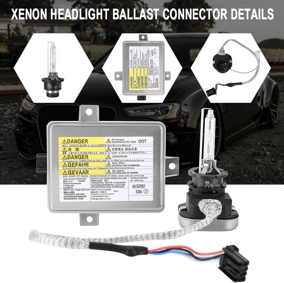 Solidspare 2 Set HID Xenon Headlight Ballast + Igniter + Bulb For 2004-2005 Acura TSX 2.4L