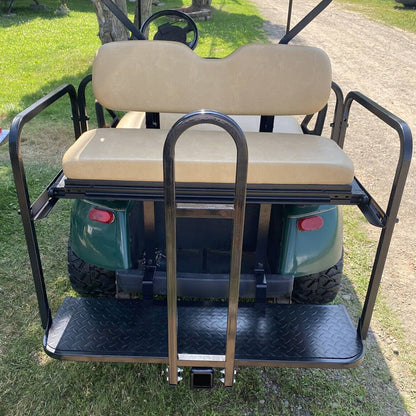 Solidspare Golf Cart Rear Seat Safety Grab Bar Back Footrest Trailer Hitch For EZGO Yamaha