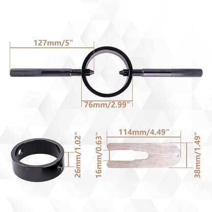 Solidspare Universal Motorcycle Fork Spring Compressor Tool and Fork Oil Level Tool Kit