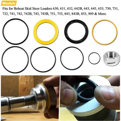 Solid Spare 7135551 Tilt Hydraulic Cylinder Seal Kit for Bobcat Skid Steer Loader 843 853
