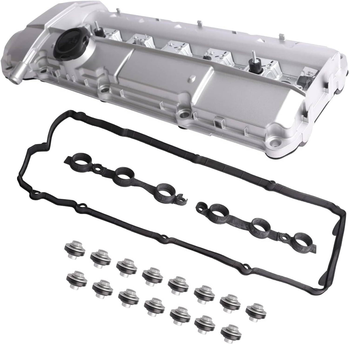 Solidspare Aluminum Valve Cover 11121703341 For 1996-2000 BMW E36 E39 323is 328is 528i M3