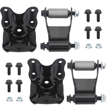 Solidspare 2Pcs Rear Leaf Spring Rear Hanger Bracket + Shackle Set for Ford Ranger Mazda