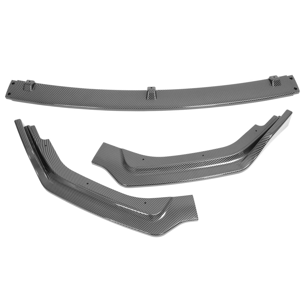 Solid Spare Carbon Fiber Color Front Bumper Lip Splitter For 2018-24 Infiniti Q50 Luxe Base