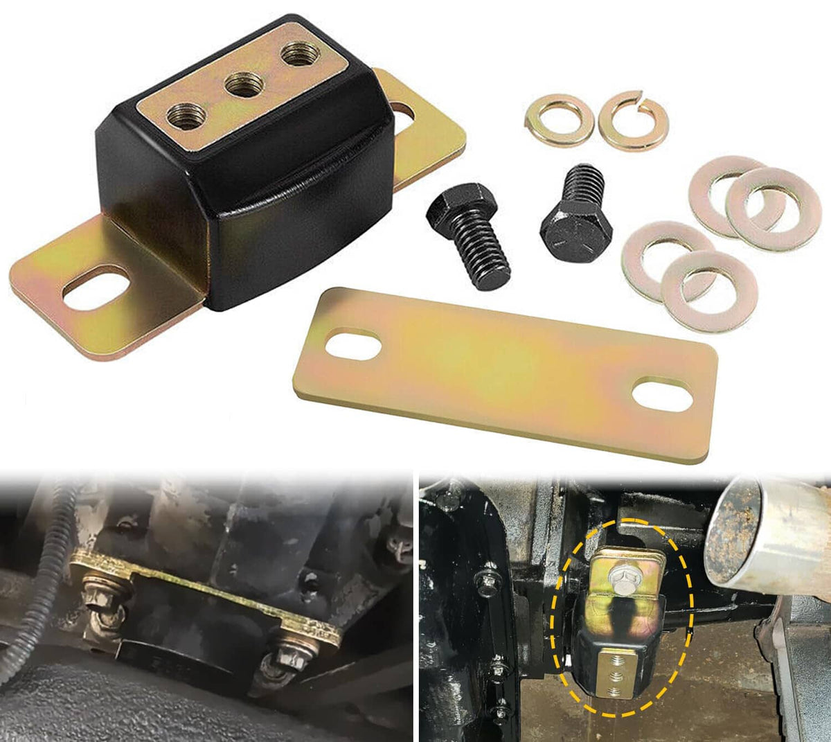 Solidspare Fit For GM LS Swap Transmission Mount Kit Polyurethane - 4.8 5.3 6.0 4l60e 4l80e