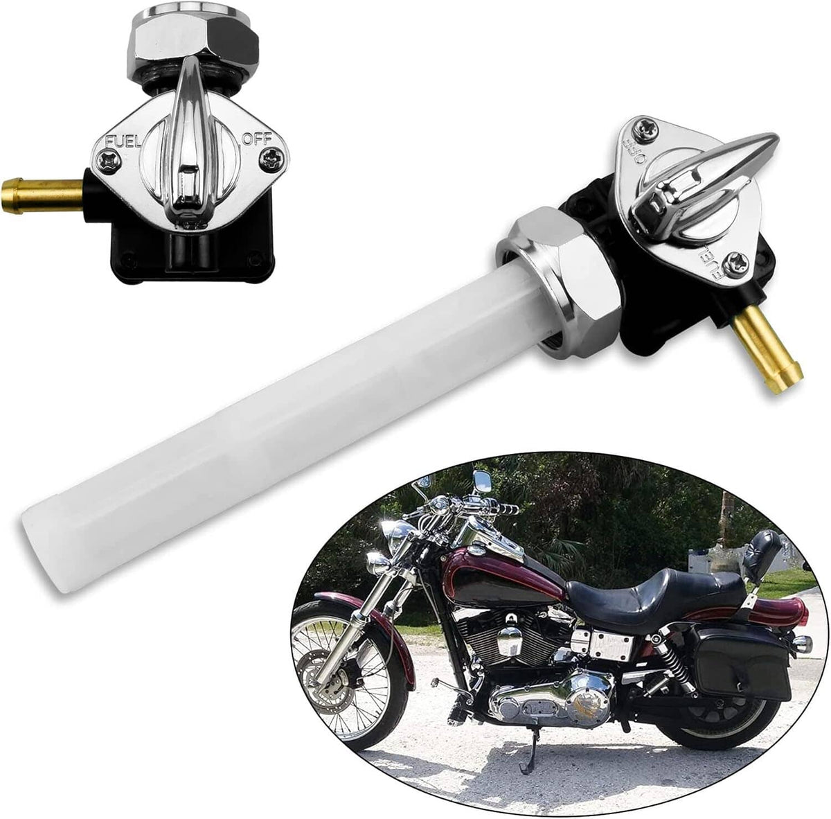 Solidspare Fuel Valve Petcock For Harley Davidson Sportster 883 1200 61338-94D XLH883 1200