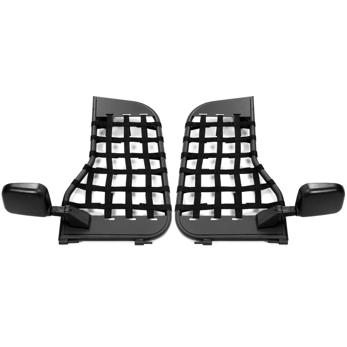 Solid Spare Black Tubular Trail Door With Side Mirror For 1976-1995 Jeep CJ7/YJ Wrangler 2DR