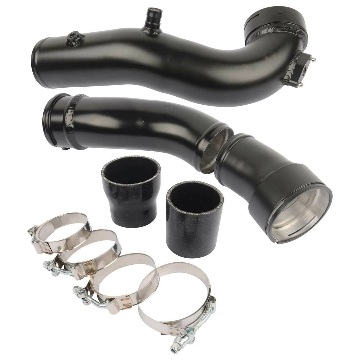 Solidspare Black For BMW 3.0L N55 535i 640i 740i F10 F12 F13 Charge Pipe & Boost Pipe Kit