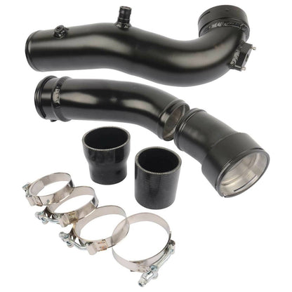 Solidspare Black For BMW 3.0L N55 535i 640i 740i F10 F12 F13 Charge Pipe & Boost Pipe Kit