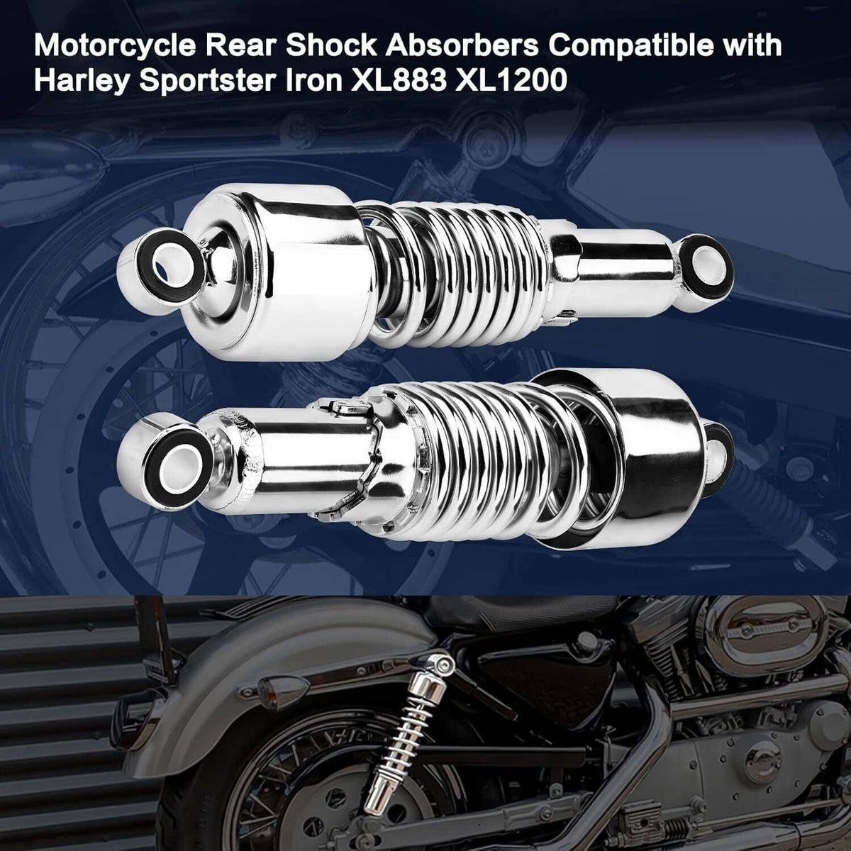 Solidspare 10.5" Slammer Rear Absorber Shocks Lowering Kit For 84-UP Harley Touring FLHR