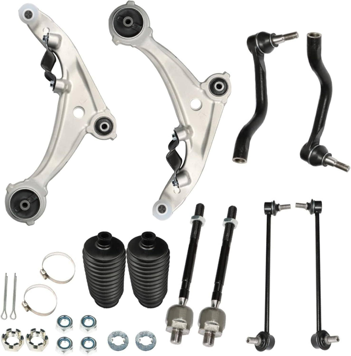 Solidspare 10Pcs Suspension Control Arms Tie Rod Sway Bar Kit For 2007-2013 Nissan Altima