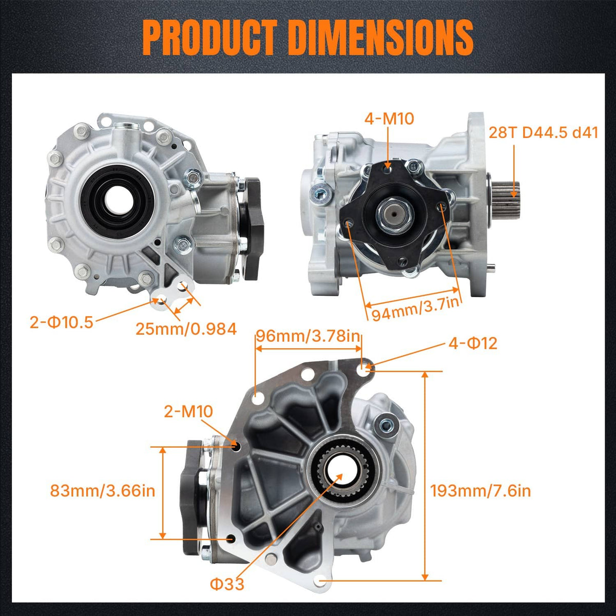 Solidspare Transfer Case Assy 331003KA0B 33100-3KA0B for Infiniti QX60 Nissan Murano 3.5L