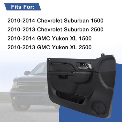 Solidspare Interior Front Door Trim Panel Driver Side 84127285 For GM Ebony 2010-2014 Black