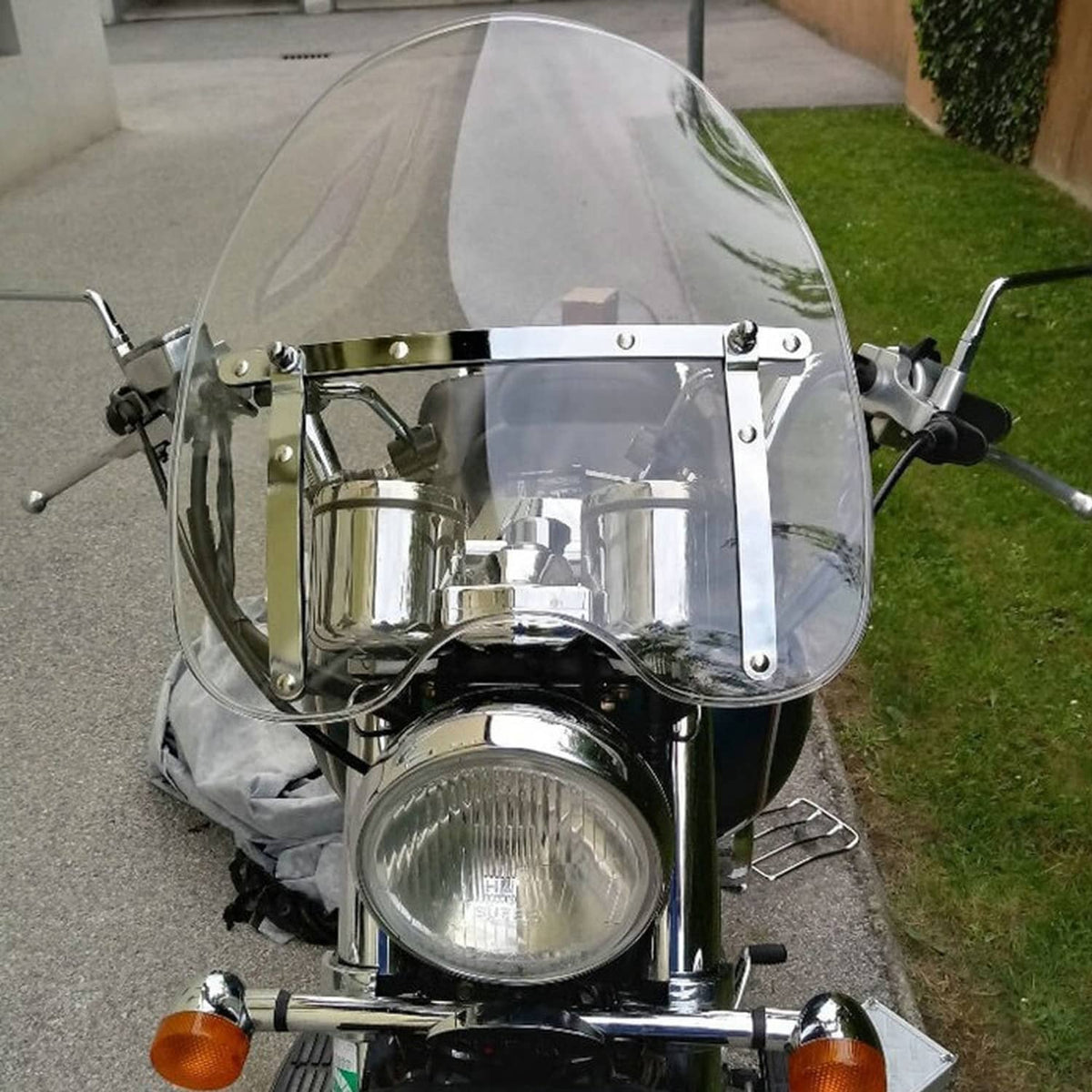 Solidspare Front Windscreen Windshield & Bracket Fits For Harley Sportster  XL 883 1200
